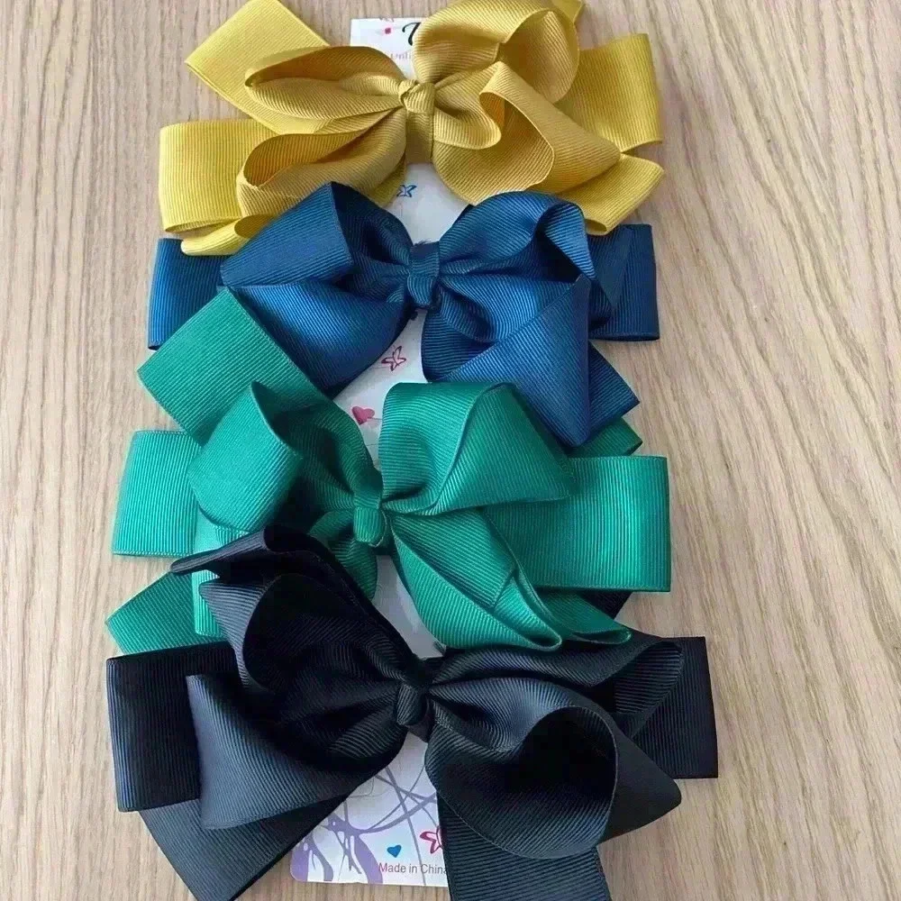 🆕4pk Multicolor Hair Clip Bows🆕